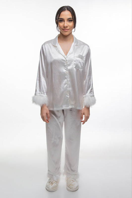 Pyjama à plumes blanc