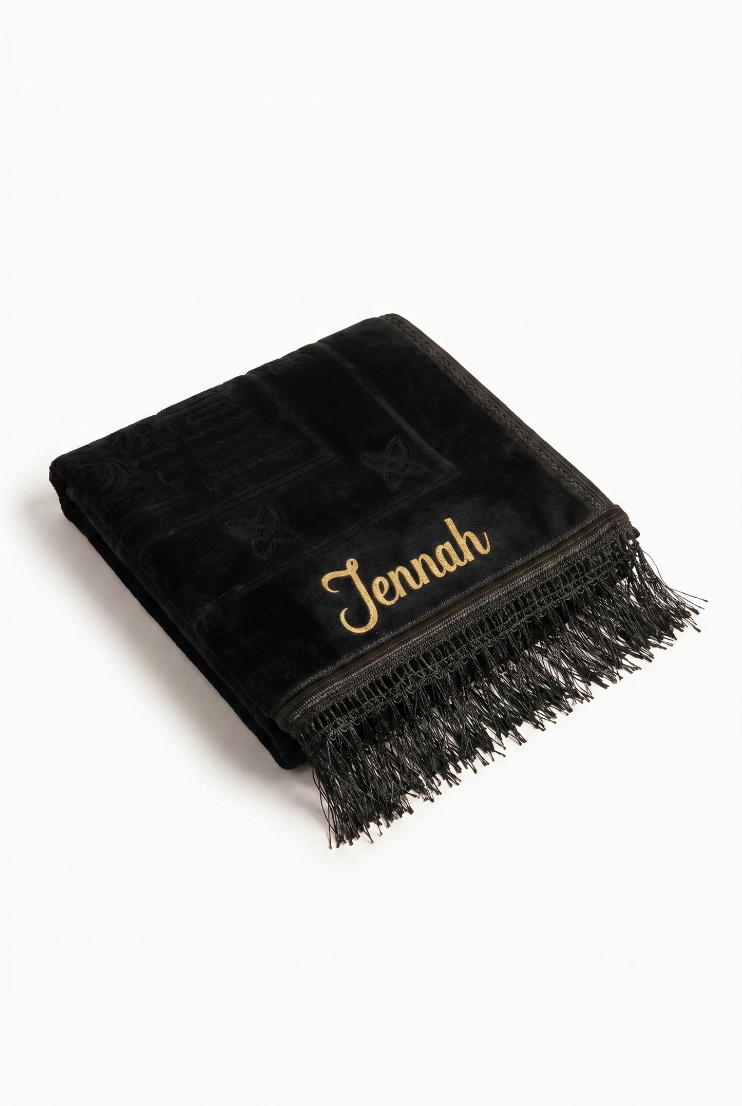 Tapis de prière épais noir à personnaliser