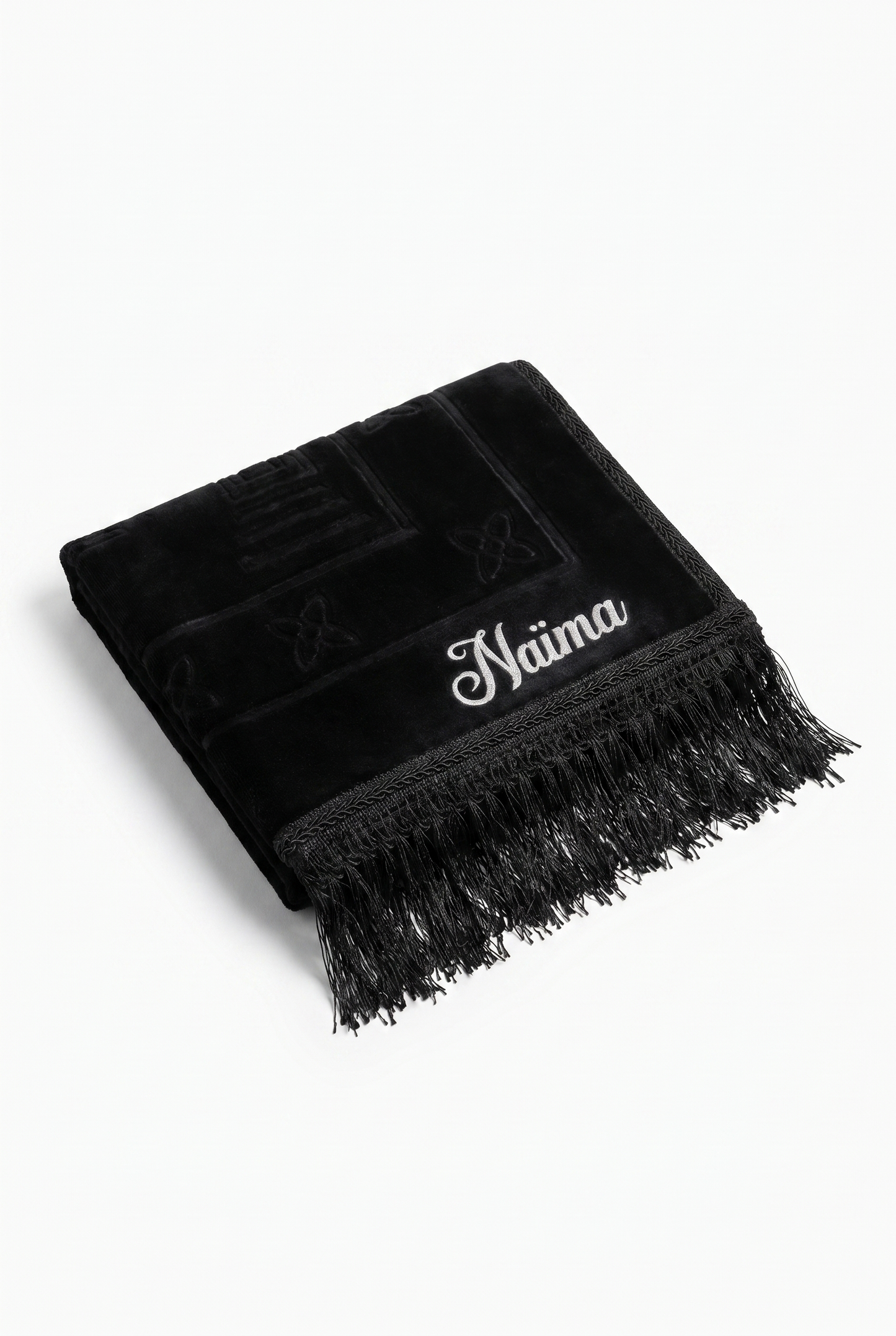 Tapis de prière épais noir à personnaliser