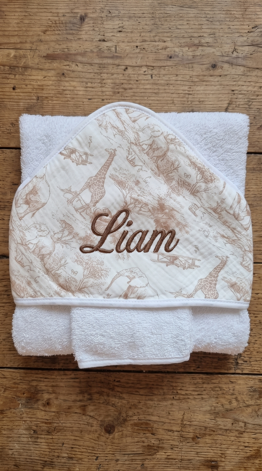 Cape de bain + gant safari