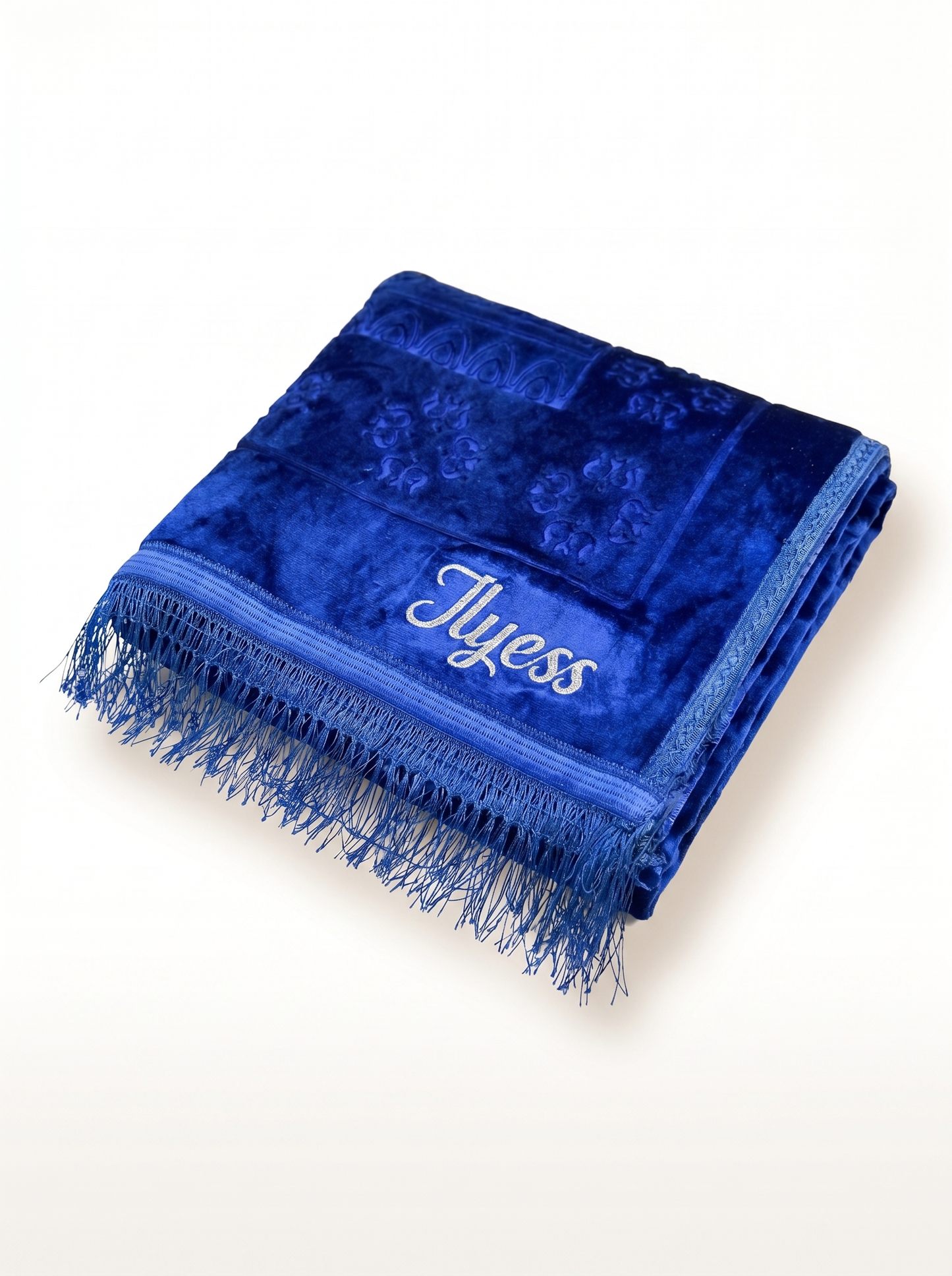Tapis de prière épais bleu à personnaliser