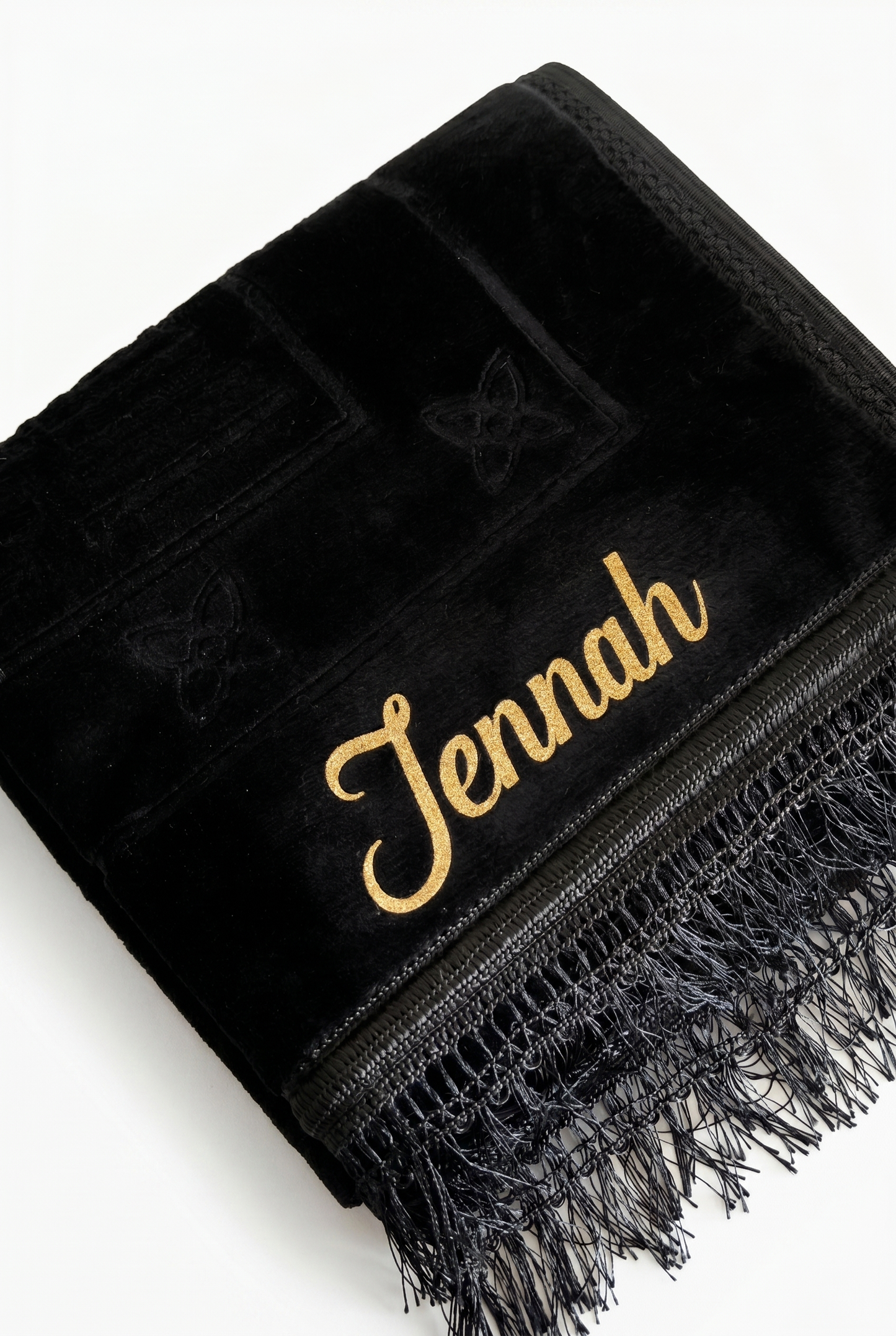 Tapis de prière épais noir à personnaliser