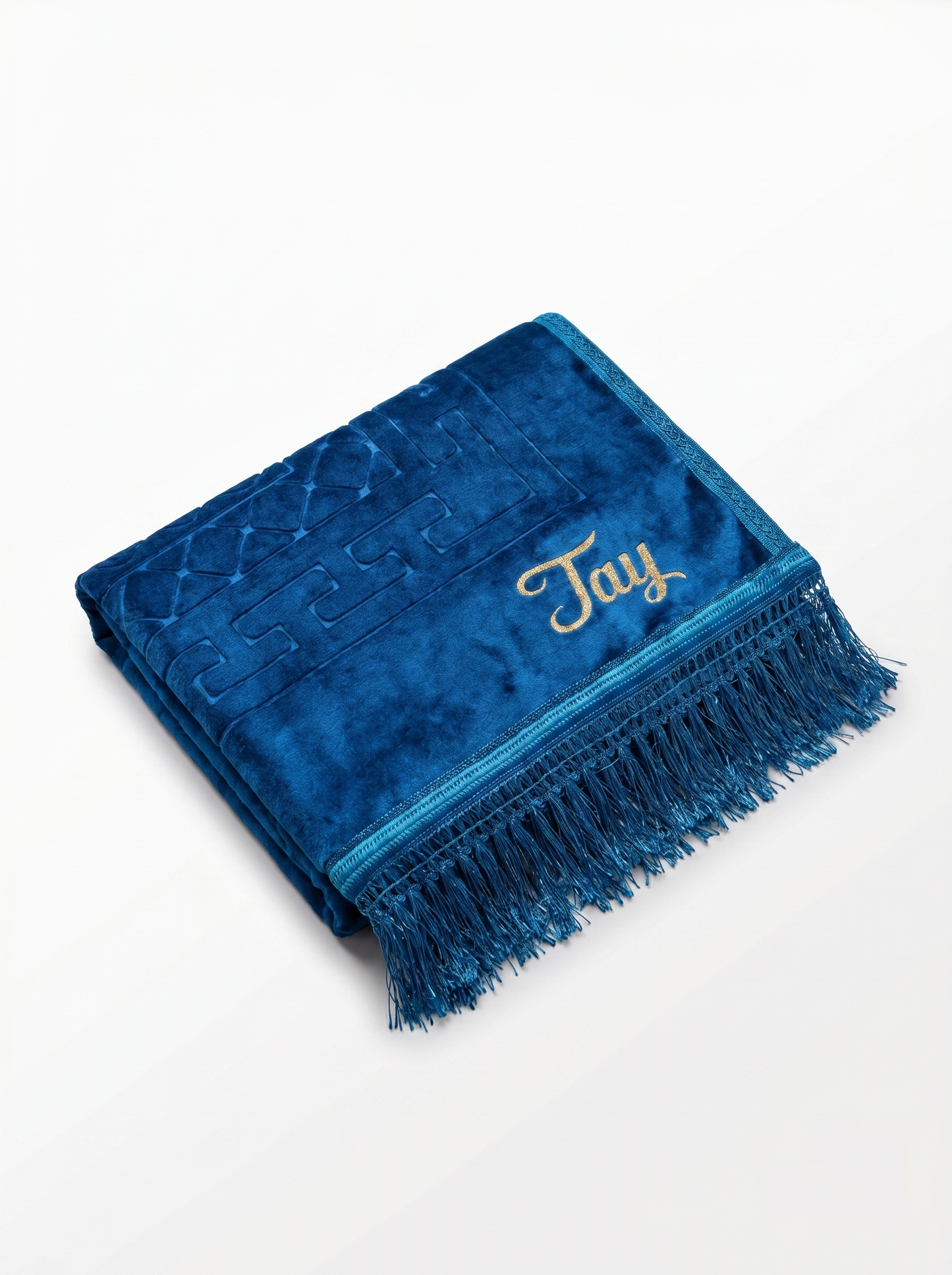 Tapis de prière épais turquoise à personnaliser